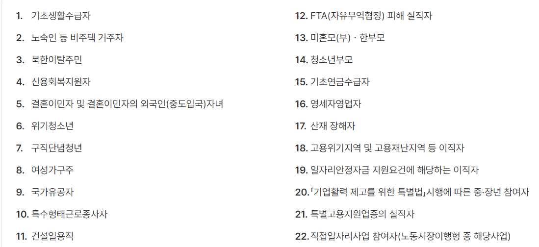 국민취업지원제도 특정계층