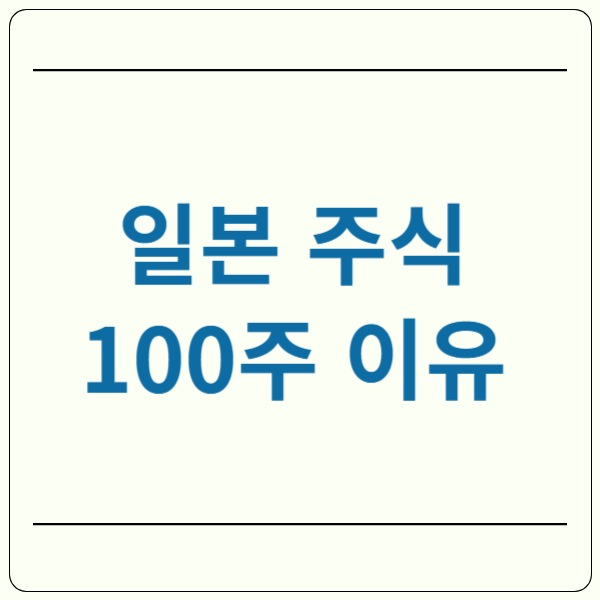 일본주식 100주
