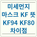 KF 뜻 KF94 KF 80 차이
