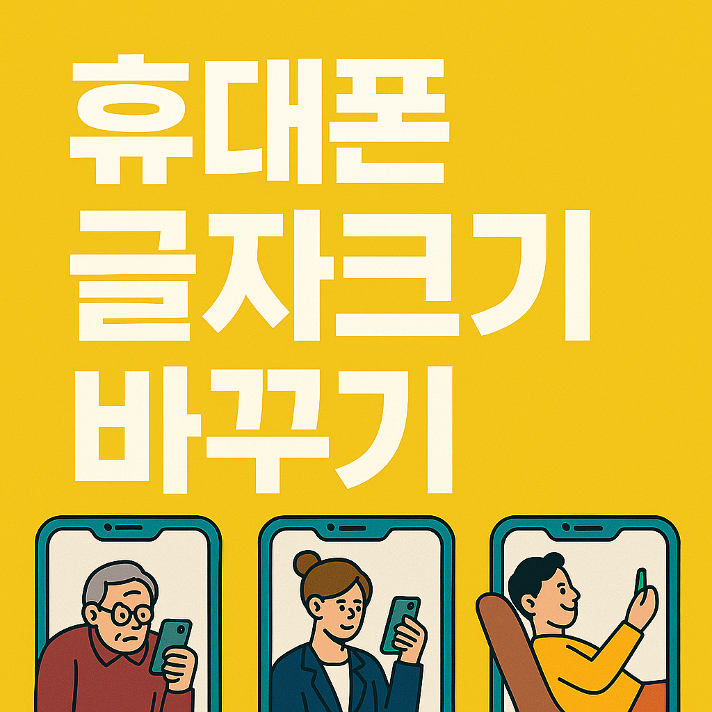 휴대폰 글자 크기 바꾸기