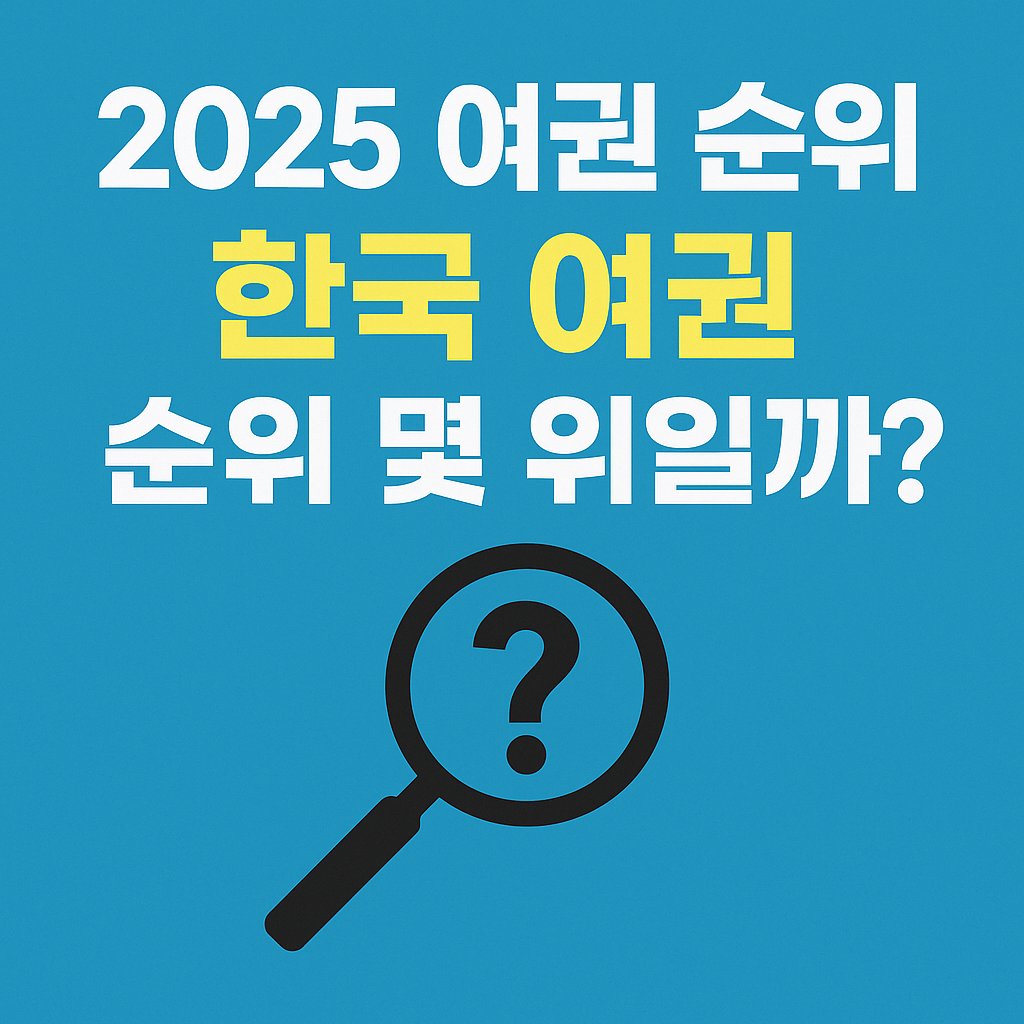 2025 한국 여권 순위
