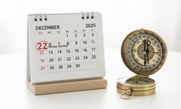 2025년 12월 달력에 22일 동지가 표시된 이미지