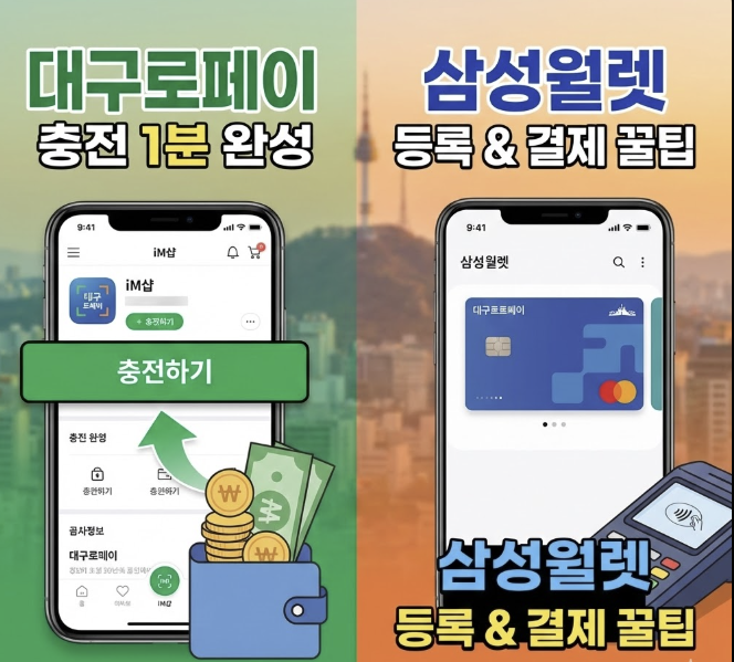 대구로페이 충전방법 및 삼성월렛 등록 방법