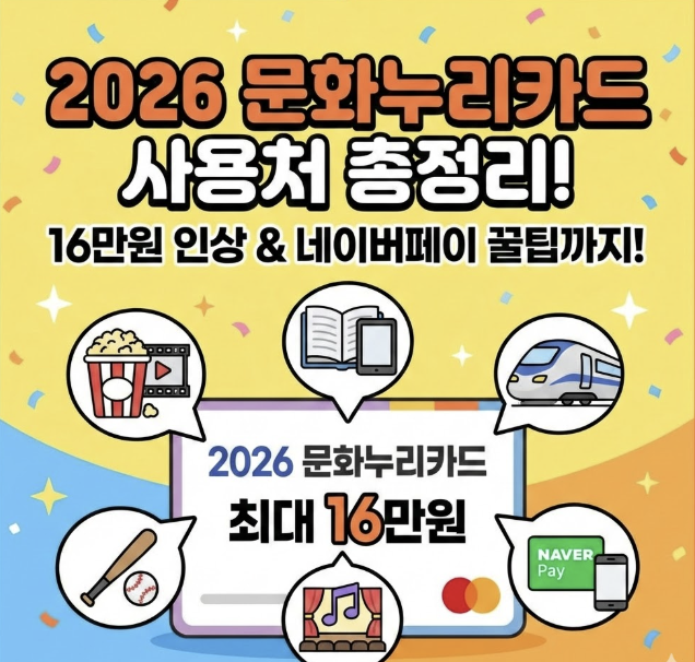 2026 문화누리카드 사용처